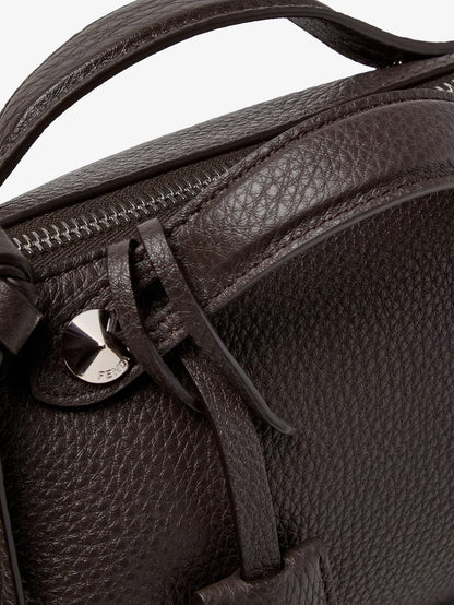 Fendi By The Way hammered leather handbag - Ebano