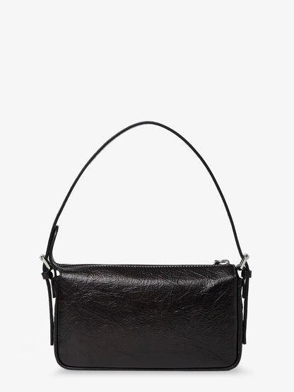 FENDI - Zip Top Small vintage-effect leather shoulder bag