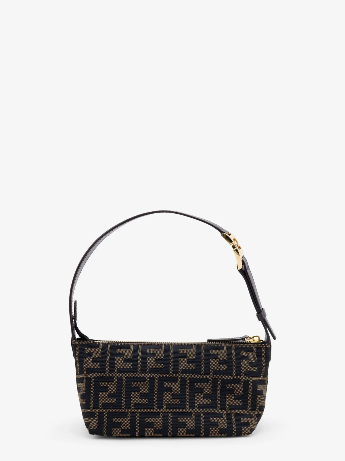 FENDI - Vanity Pouch FF Jacquard Fabric Small Handbag
