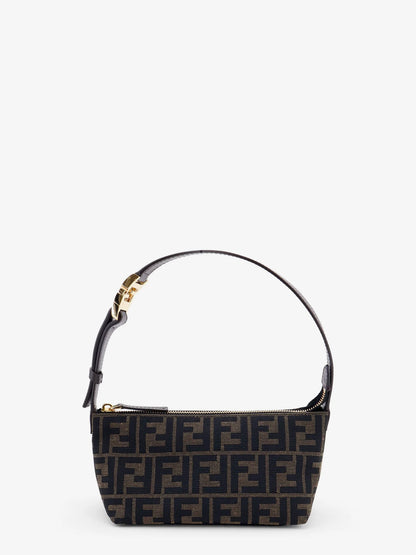 FENDI - Vanity Pouch FF Jacquard Fabric Small Handbag