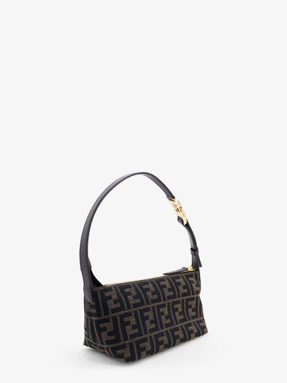 FENDI - Vanity Pouch FF Jacquard Fabric Small Handbag