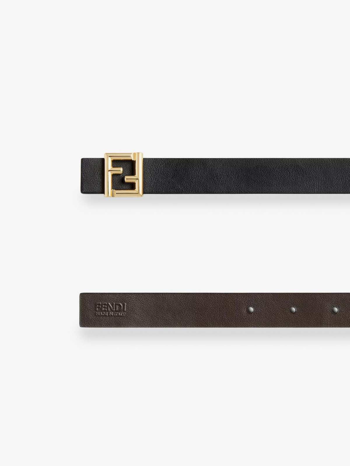 Fendi FF leather belt - Neroebano