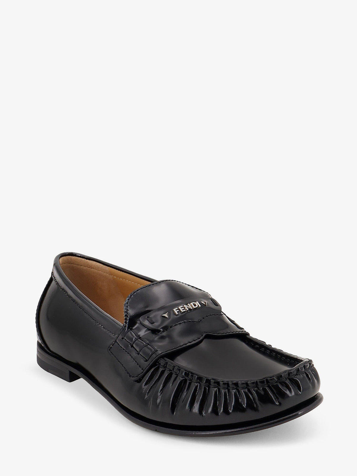 Fendi Leather Scrunch loafers - Nero