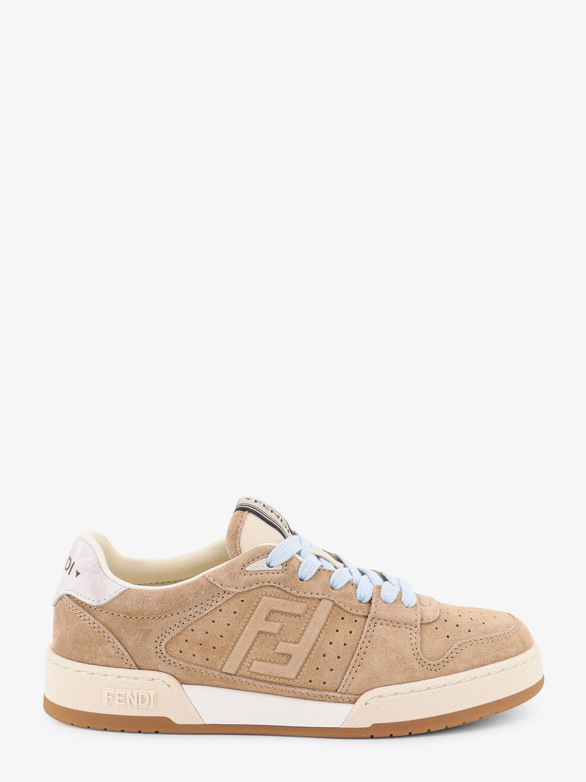 Fendi Fendi Match suede sneakers - Lightecru
