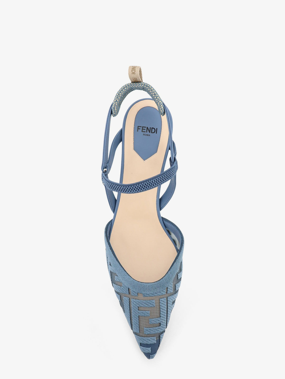 Fendi Colibri mesh pump with FF embroidery - Deep Mirto Deepmirto