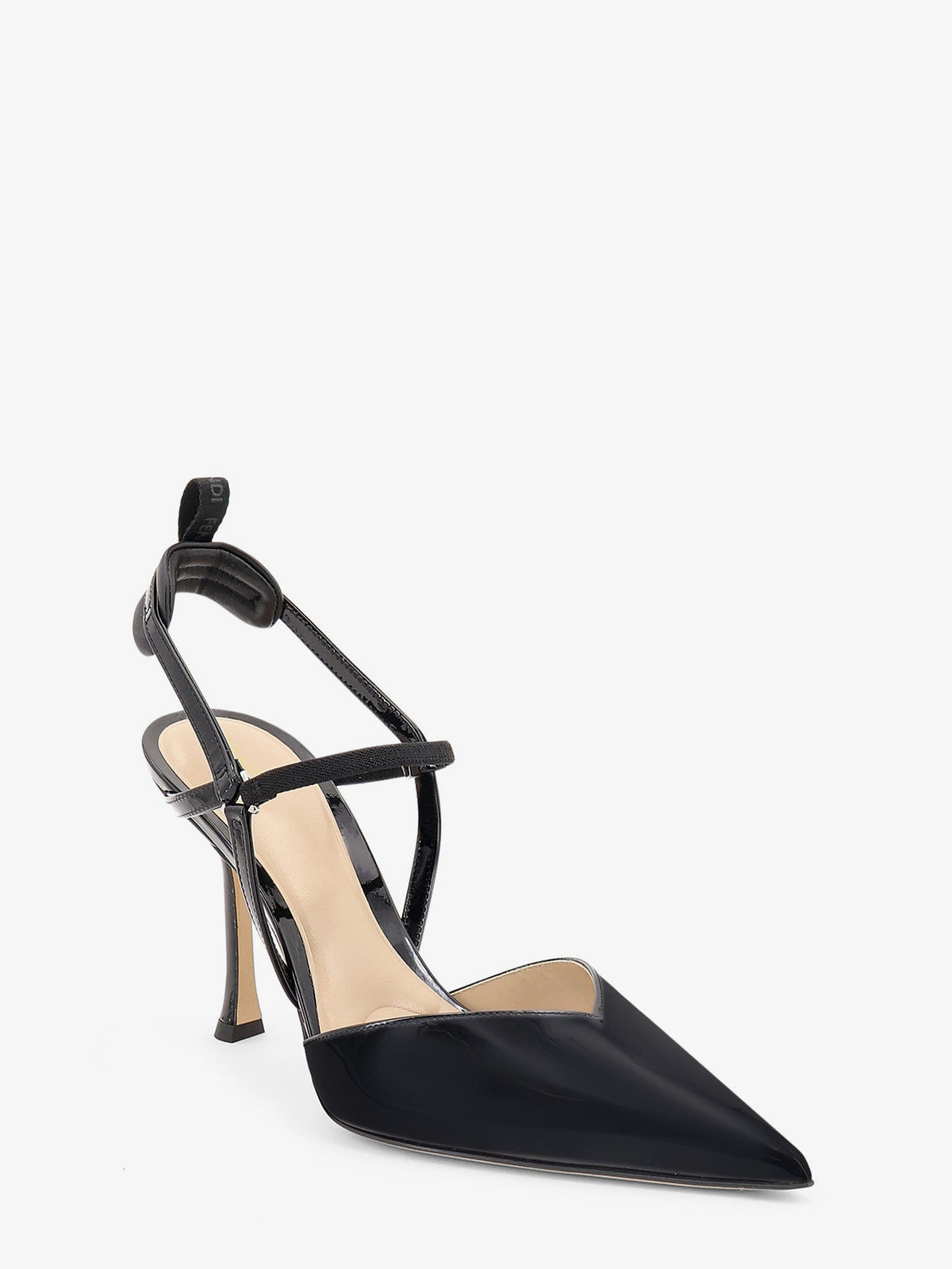 Fendi Very Colibrì patent leather slingback - Nero