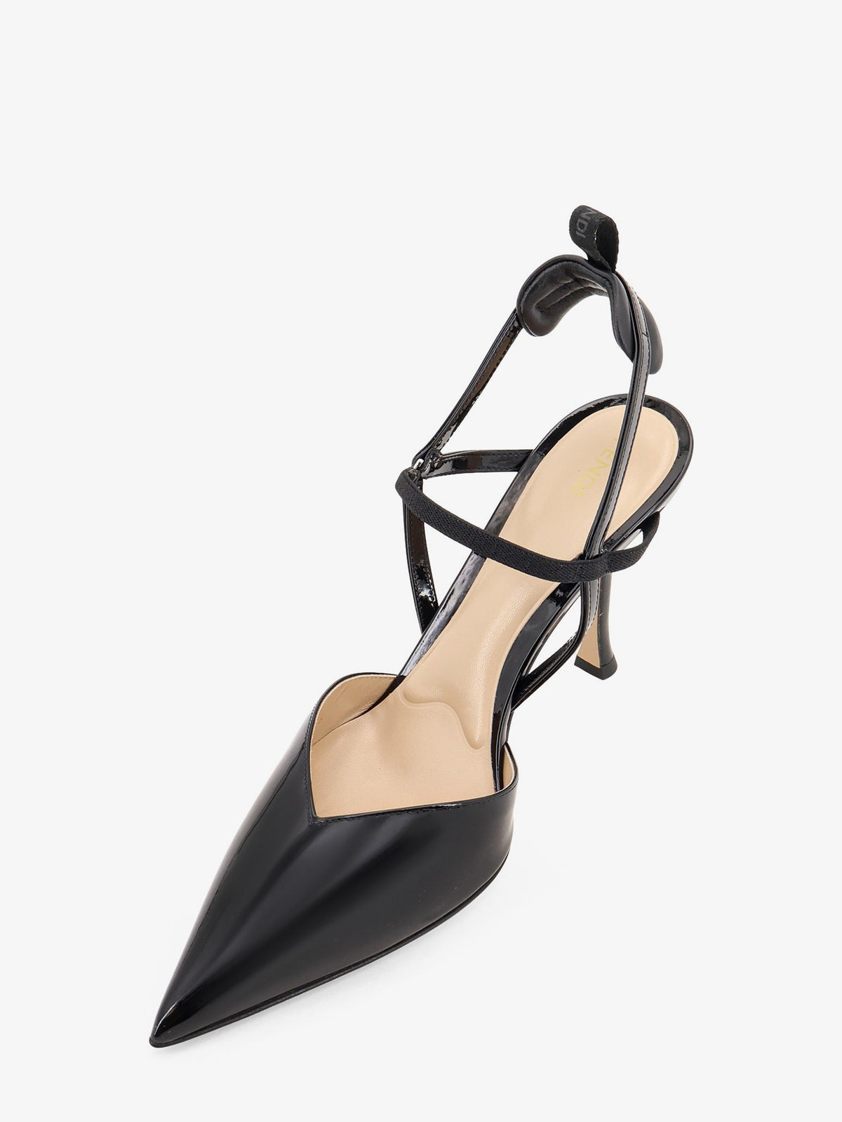 Fendi Very Colibrì patent leather slingback - Nero
