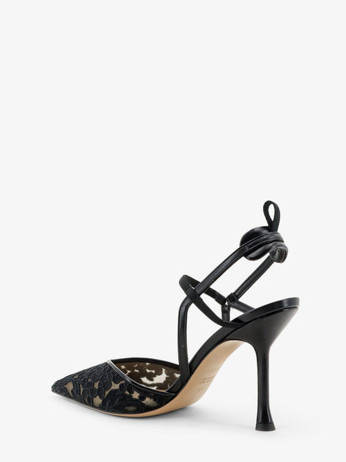 Fendi Very Colibrì high-heel pumps in back tulle - Nudonero