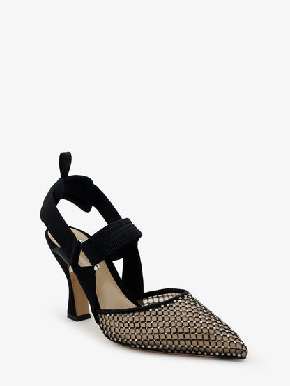 Fendi Décolleté Colibrì in mesh e suede - Nerodiamond