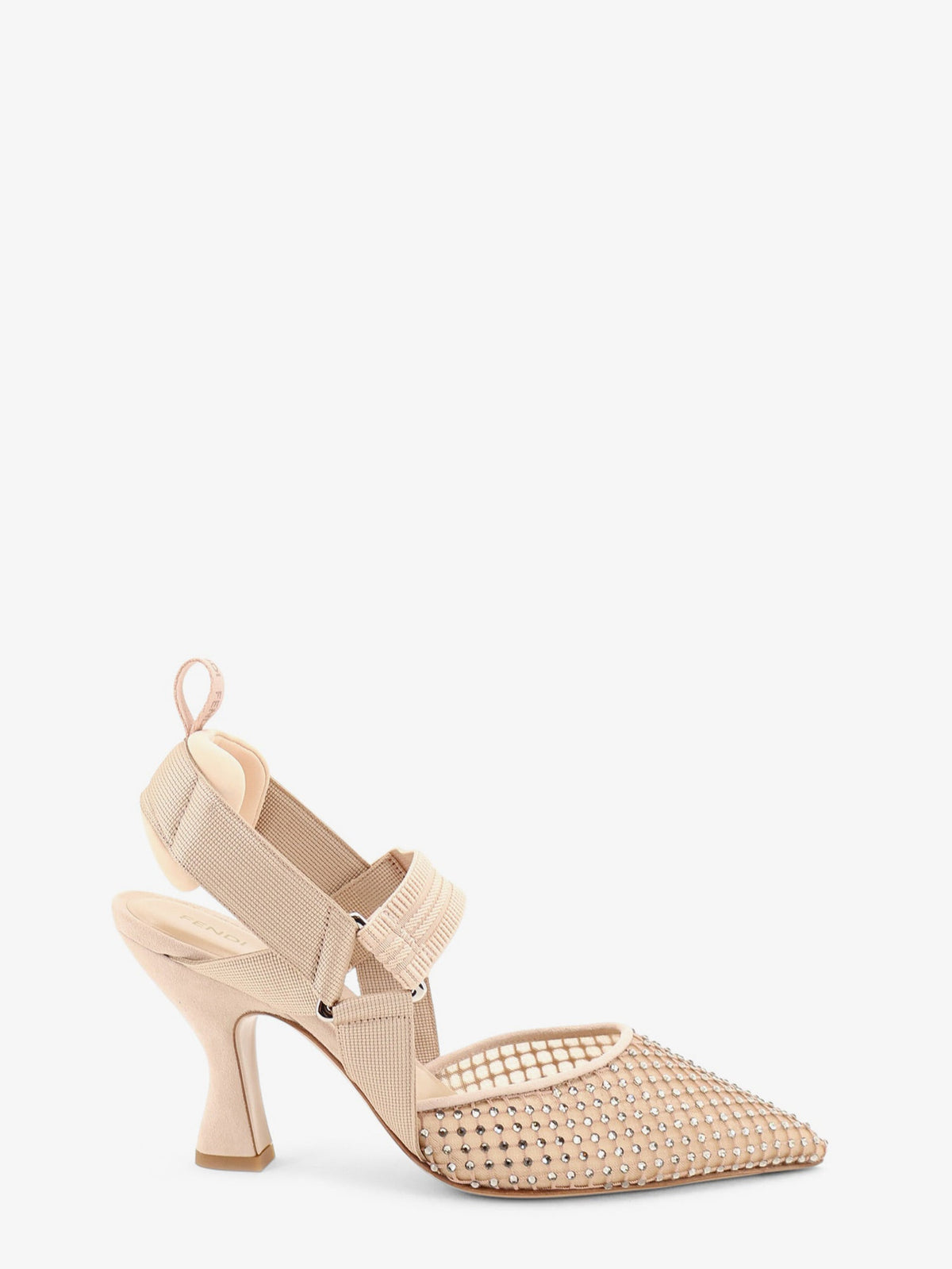 Fendi Colibrì pumps in mesh and suede - Nudeblack
