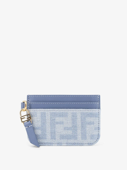 FENDI - Denim Baguette Card Holder with FF Motif