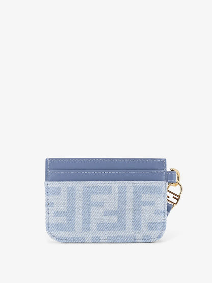 FENDI - Denim Baguette Card Holder with FF Motif