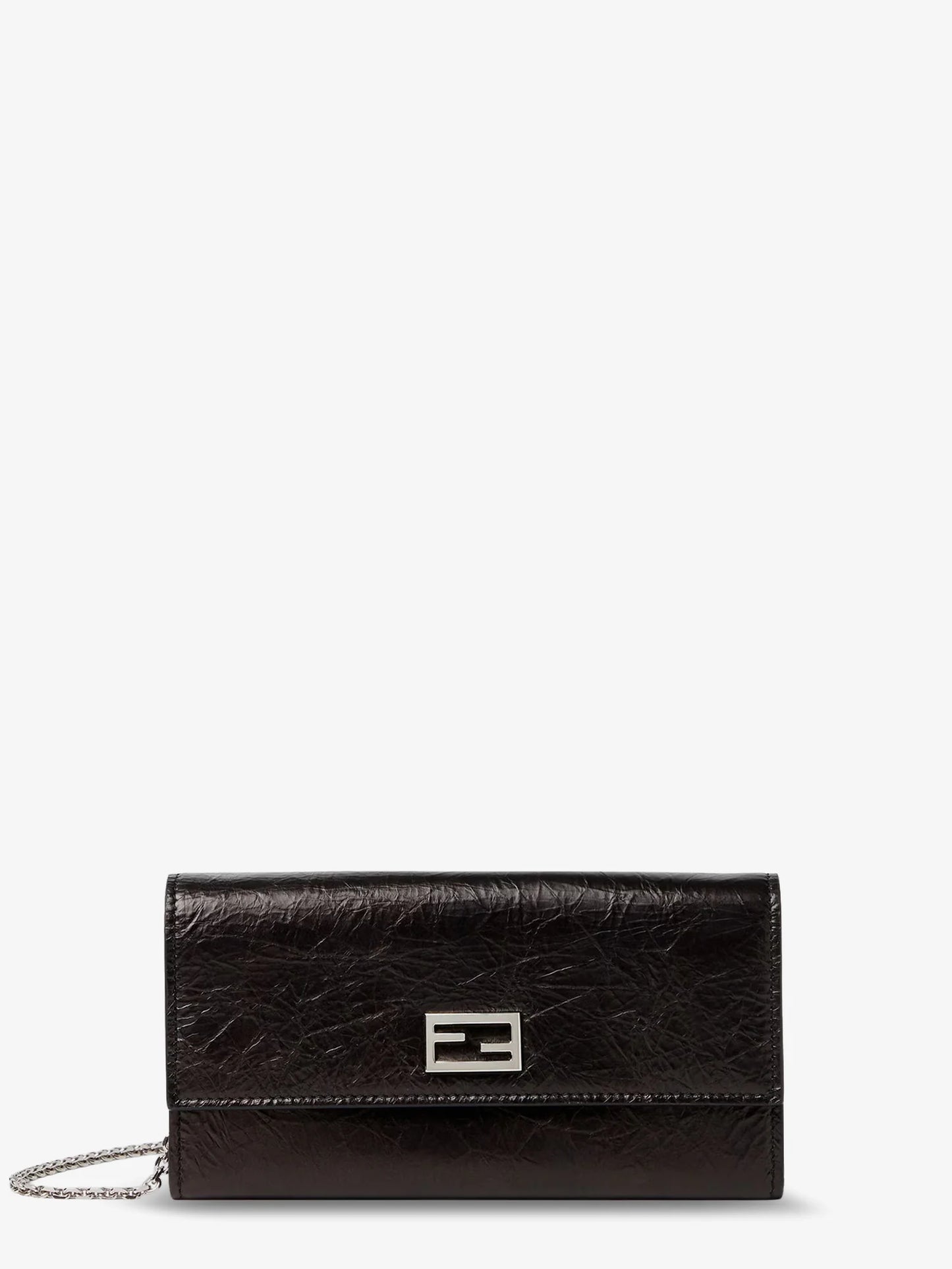 FENDI - Continental crackled leather wallet