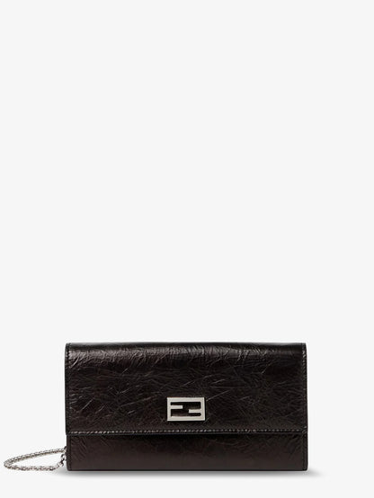 FENDI - Continental crackled leather wallet