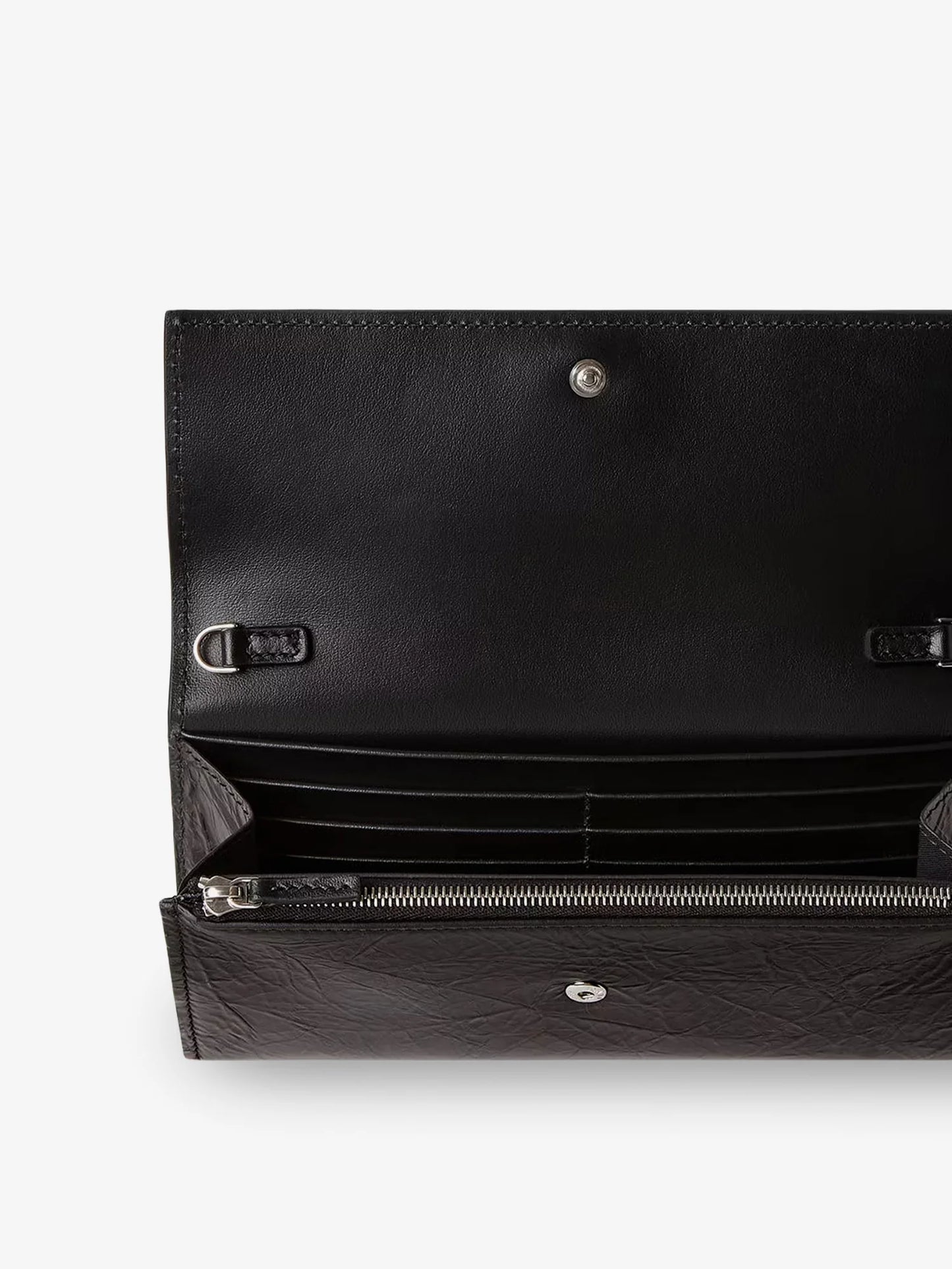 FENDI - Continental crackled leather wallet