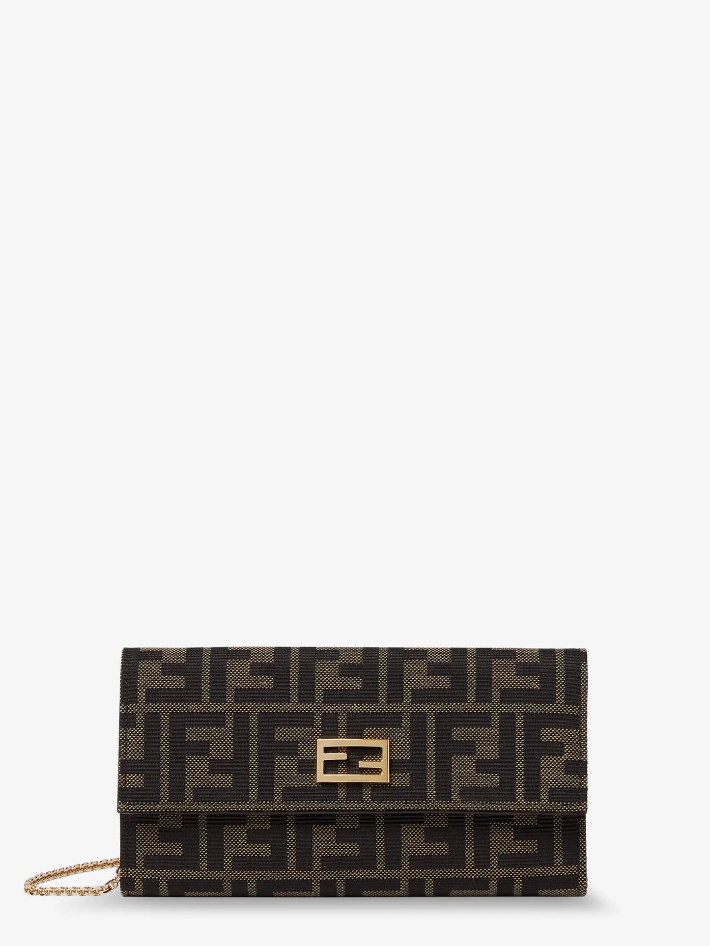 FENDI - Continental crackled leather wallet