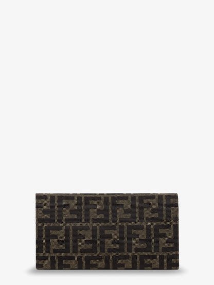 FENDI - Continental crackled leather wallet