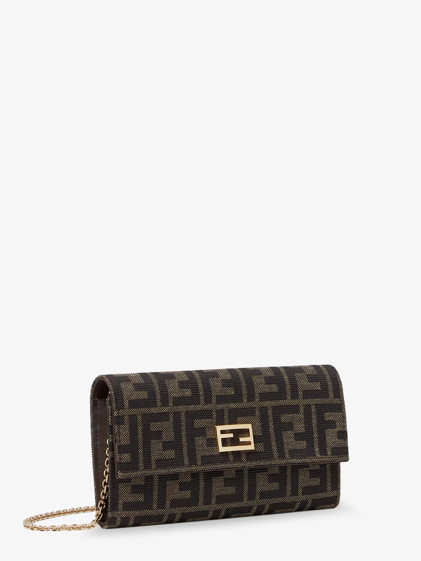 FENDI - Continental crackled leather wallet