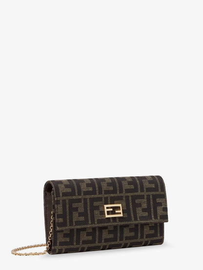 FENDI - Continental crackled leather wallet