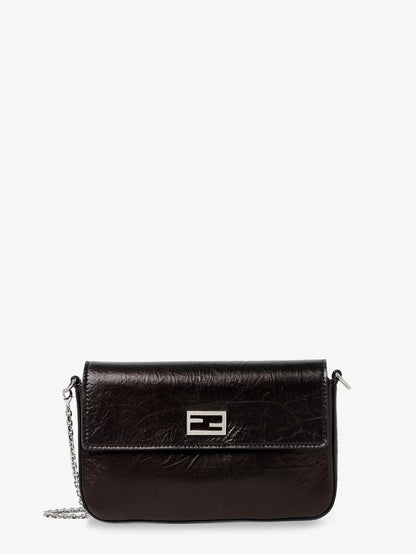 FENDI - Crackled Leather Wallet on Chain Tube crossbody bag