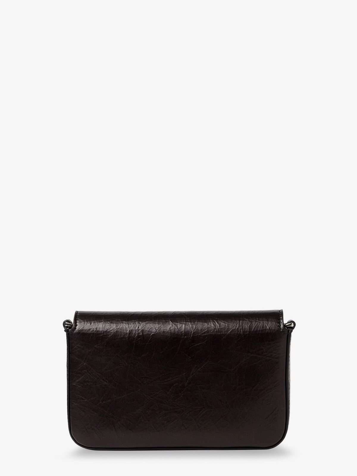 Fendi Crackled Leather Wallet on Chain Tube crossbody bag - Nero