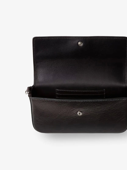 FENDI - Crackled Leather Wallet on Chain Tube crossbody bag