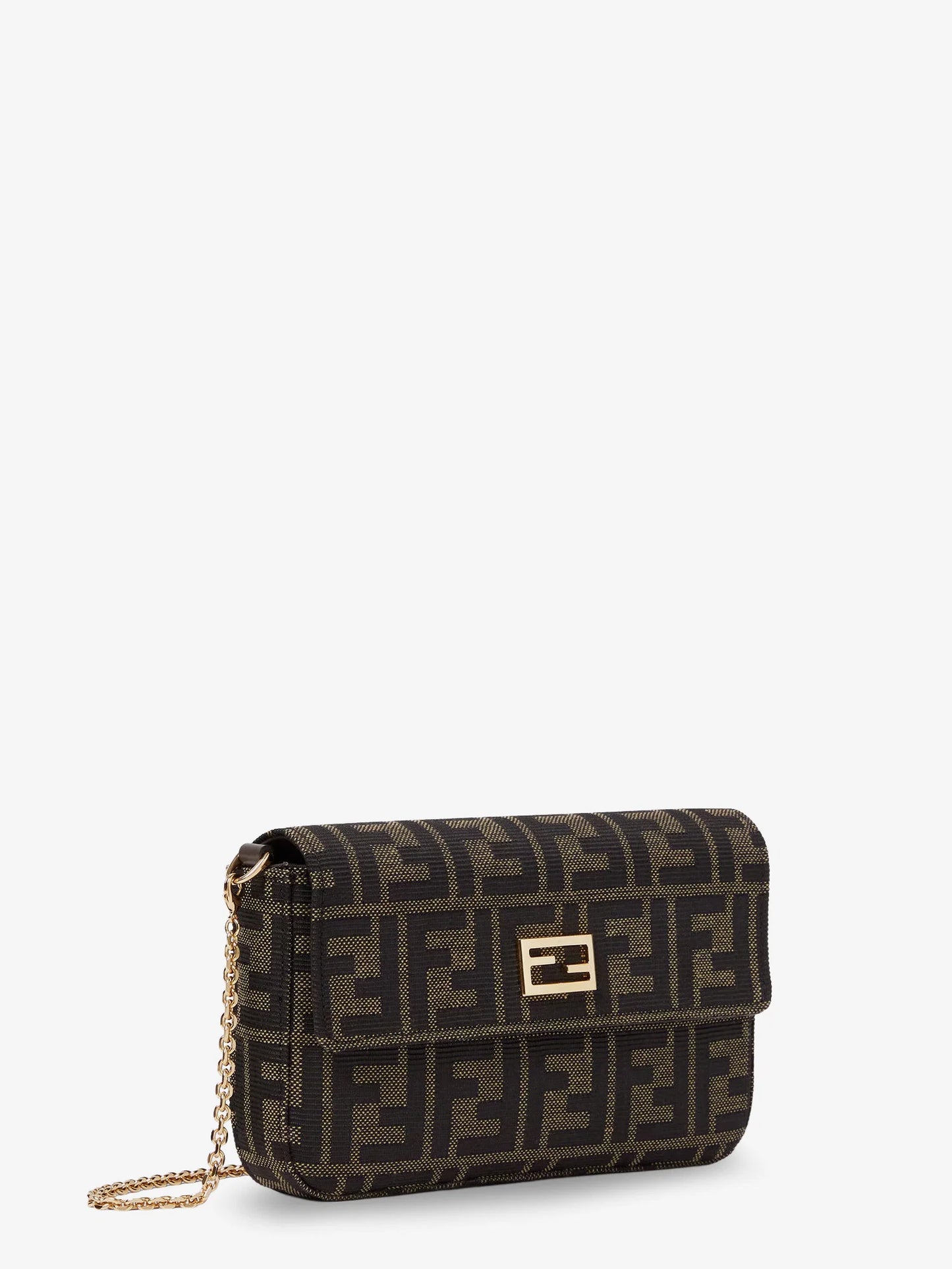 FENDI - Crackled Leather Wallet on Chain Tube crossbody bag