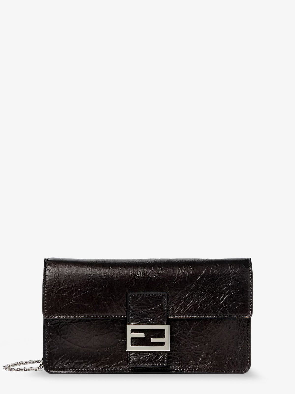 Fendi Wallet on Chain Tube leather crossbody bag - Nero