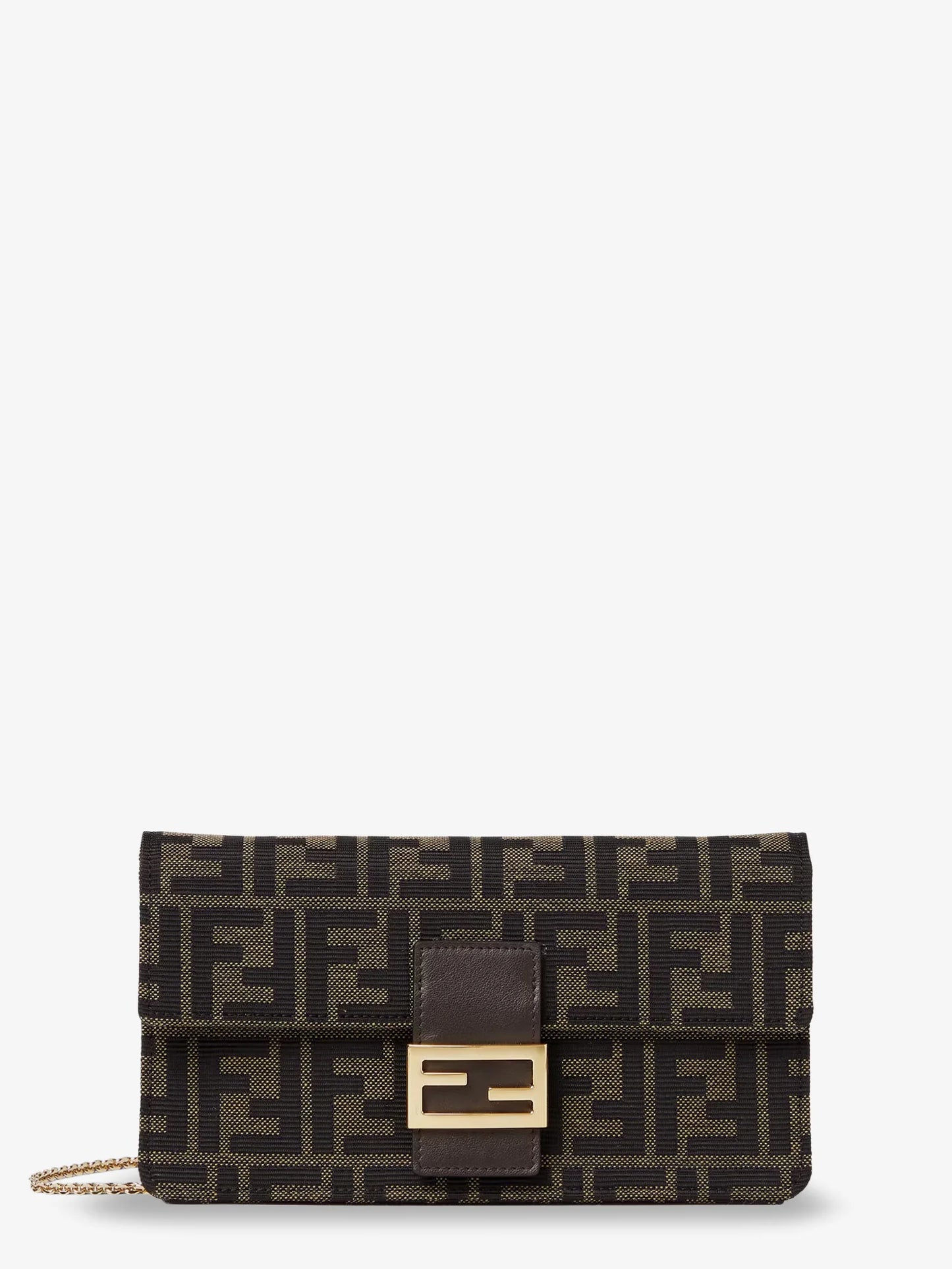 FENDI - Wallet on Chain Tube FF Zucca fabric crossbody bag