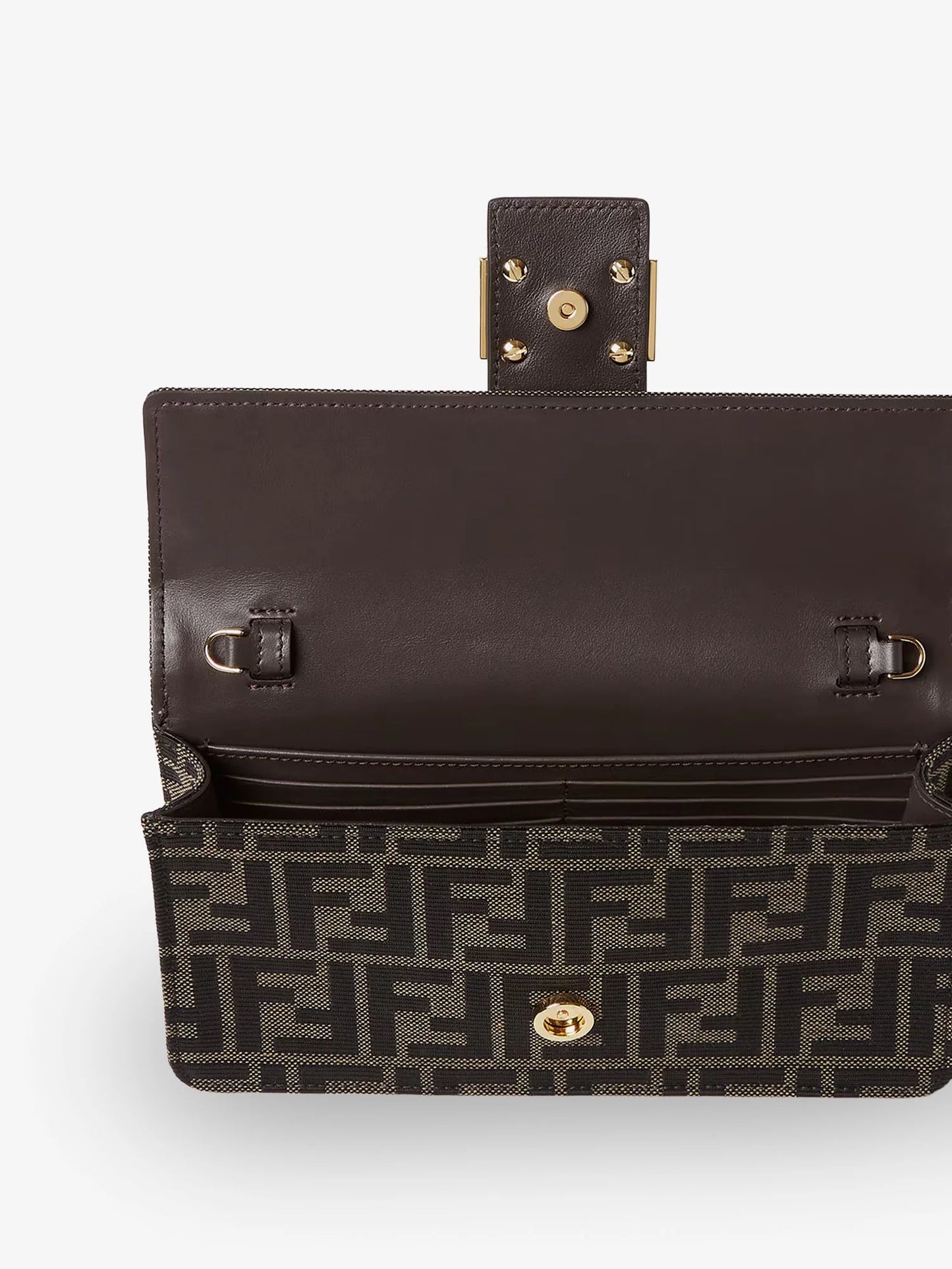 FENDI - Wallet on Chain Tube FF Zucca fabric crossbody bag