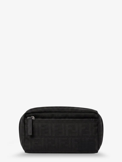 Fendi FF Zucca jacquard fabric clutch bag - Nero