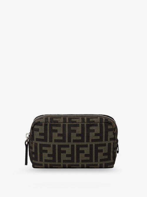 Fendi FF technical fabric clutch bag - Nero