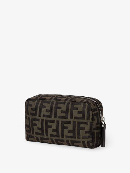 Fendi FF technical fabric clutch bag - Nero