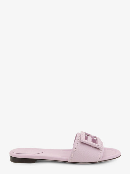Fendi Leather Tube Sandals - Anemone