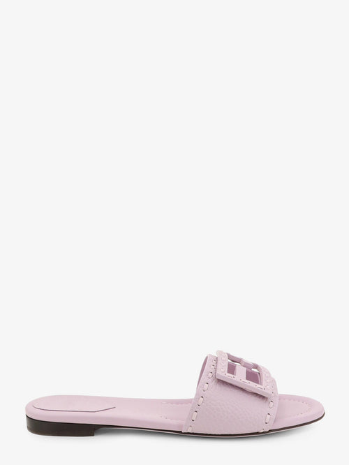 Fendi Leather Tube Sandals - Anemone