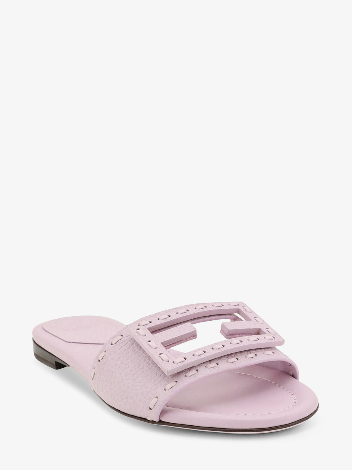 Fendi Leather Tube Sandals - Anemone