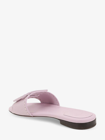 Fendi Leather Tube Sandals - Anemone