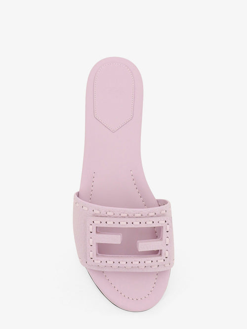 Fendi Leather Tube Sandals - Anemone