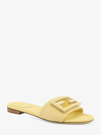 Fendi Leather Tube Sandals - Light Sorbetto