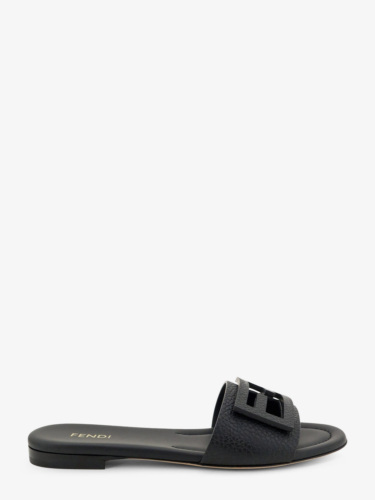 Fendi Leather Tube Sandals - Nero