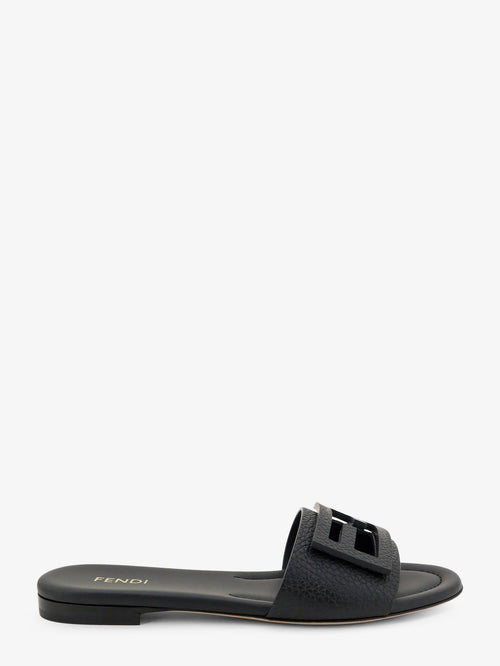 Fendi Leather Tube Sandals - Nero