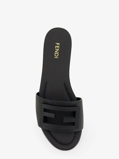 Fendi Leather Tube Sandals - Nero