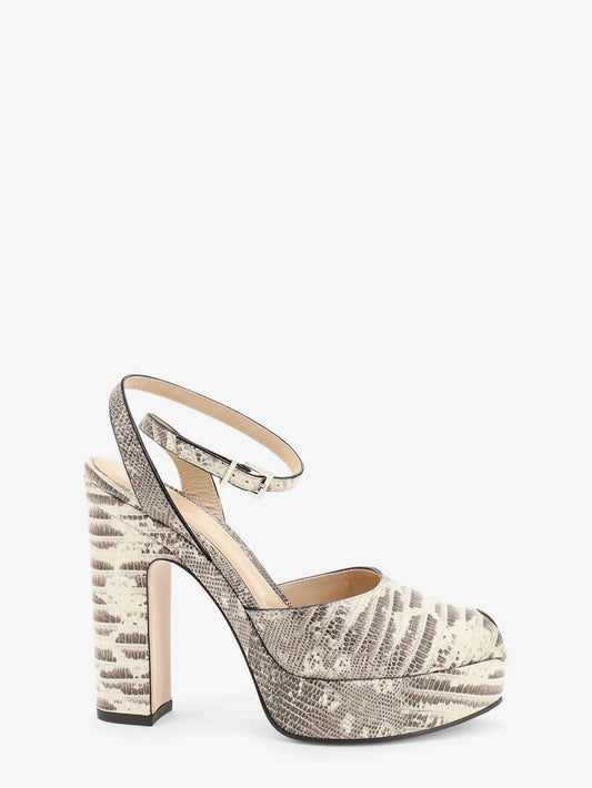 Fendi Fendi After 9 Leather Sandals With Tejus Print