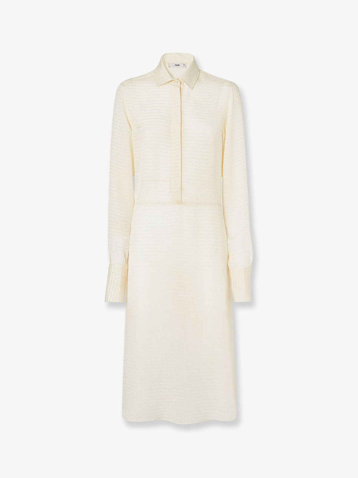 Fendi Silk jacquard Chemisier dress - Avorio