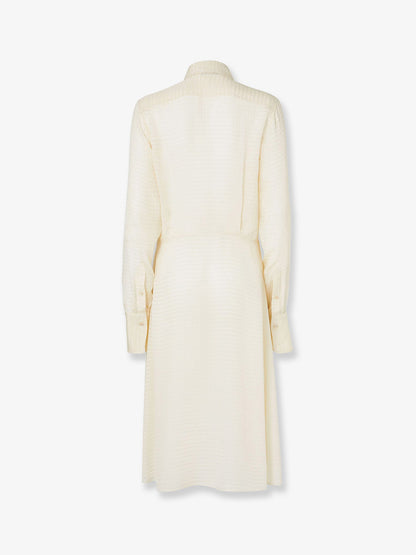 Fendi Silk jacquard Chemisier dress - Avorio