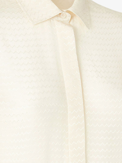 Fendi Silk jacquard Chemisier dress - Avorio