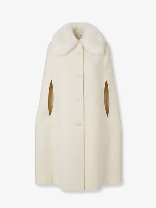Fendi Virgin wool and angora cape - Avorio