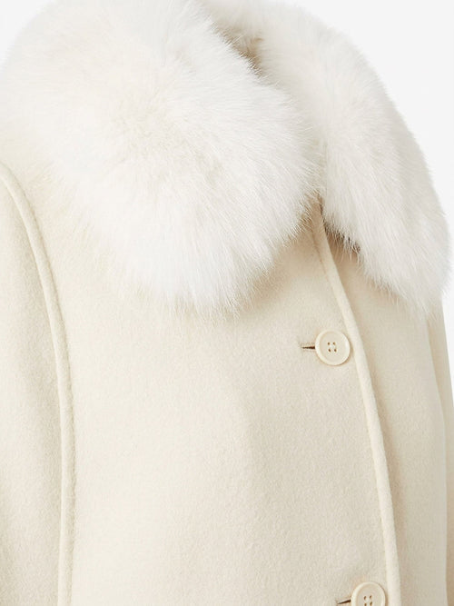 Fendi Virgin wool and angora cape - Avorio