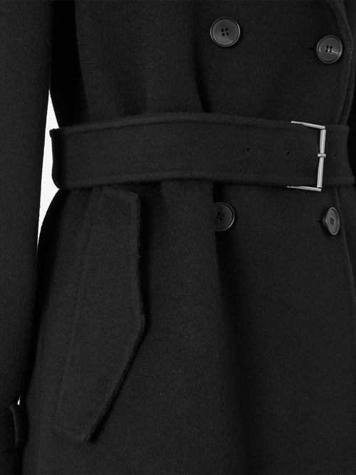 Fendi FF Zucca virgin wool midi coat - Nero