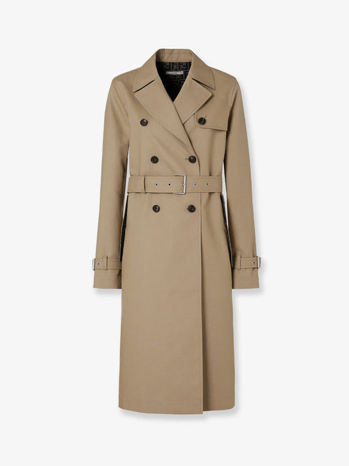 Fendi Midi Trench coat in Mackintosh fabric - Cordatabacco